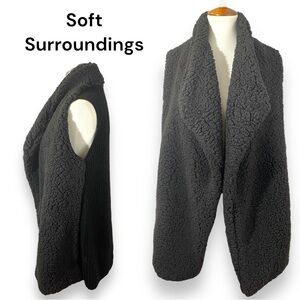 NWOT Soft Surroundings Faux Fur Sweater Vest